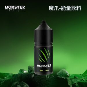 MONSTER美国魔爪菸油，复刻经典能量饮料风味，以牛磺酸、人参提取物为基底，融合碳酸气泡感与酸甜果香，还原标志性劲爽口感。30ML大容量适配各类小烟设备，精准尼古丁配比带来柔和击喉感，无论是运动后恢复还是日常解乏，每一口都能让你体验到充满活力的美式能量风味。